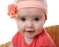 Baby with a Pink Headband