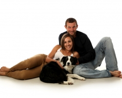 Photo of a Couple With a Dog