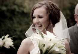 A Bride Smiling